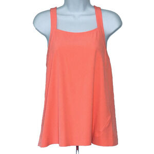 Athleta Arrival Tank Size S Bright Orange Criss Cross Straps 588020-02
